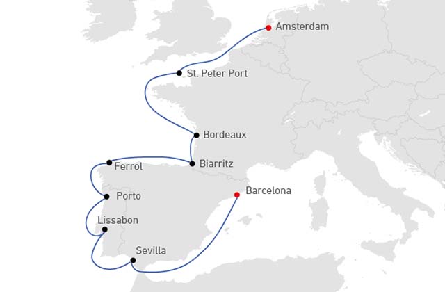 Dreams of Bordeaux routekaart